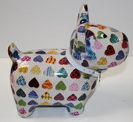 Ceramic Dog Money Box Extra Large White Bull Terrier Design - ceramic dog money box extra large white bull terrier design reusable piggy bank amazon co uk kitchen home