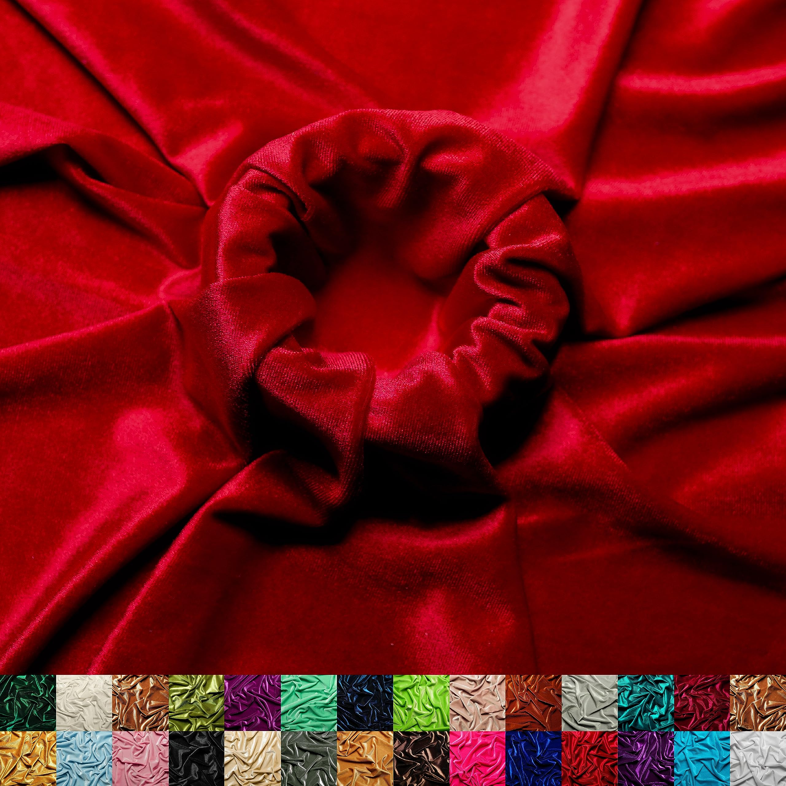Ice Fabric Stretch Velvet Fabric by The Yard