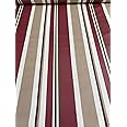Upholstery Moroccan White on Grey Waterproof Outdoor Canvas Fabric 60" Wide (Burgundy)