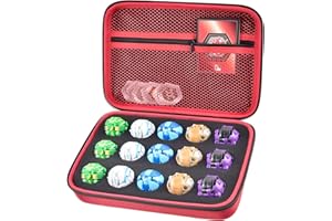 COMECASE Toy Organizer Storage Case Compatible with Bakugan Figures, BakuCores and Armored Alliance, Geogan Rising Battle Action Figure (Red+Inside Black Foam)