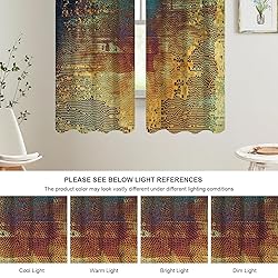 Batmerry Textu Gold Blackout Curtains for