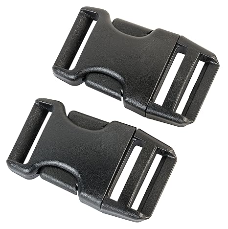 Duraflex Steckverschluss in 20 mm, 25 mm, 38 mm, 50 mm, Schwarz, Kunststoff Klickverschluss, Klippverschluss, Steckschließer,