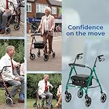 Days Lightweight Folding Rollator Walker Purple – Adjustable, Seat, Brakes view 8