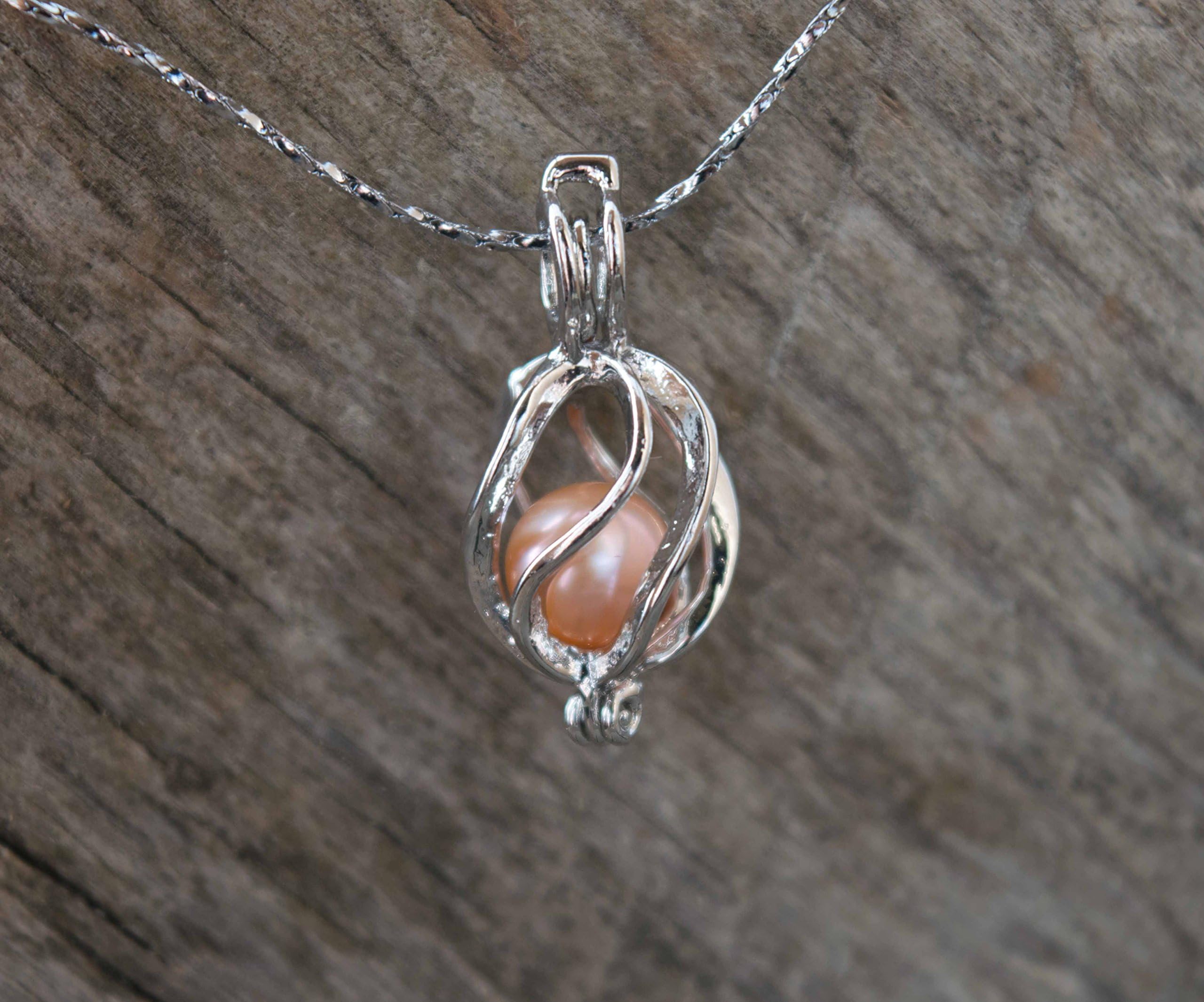 10x Silver Plated Spiral Cage Pendant Pack