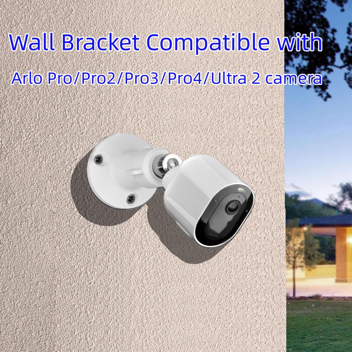 Wall Mount for All Arlo Camera, Arlo Pro, Arlo Pro 2, Arlo Pro 3,Arlo Ultra, Arlo Essential, eufyCam E/2C, Ultra/Ultra 2, & Others - Ring Stick Up Cam Battery with 1/4 Screw Head (4pack)