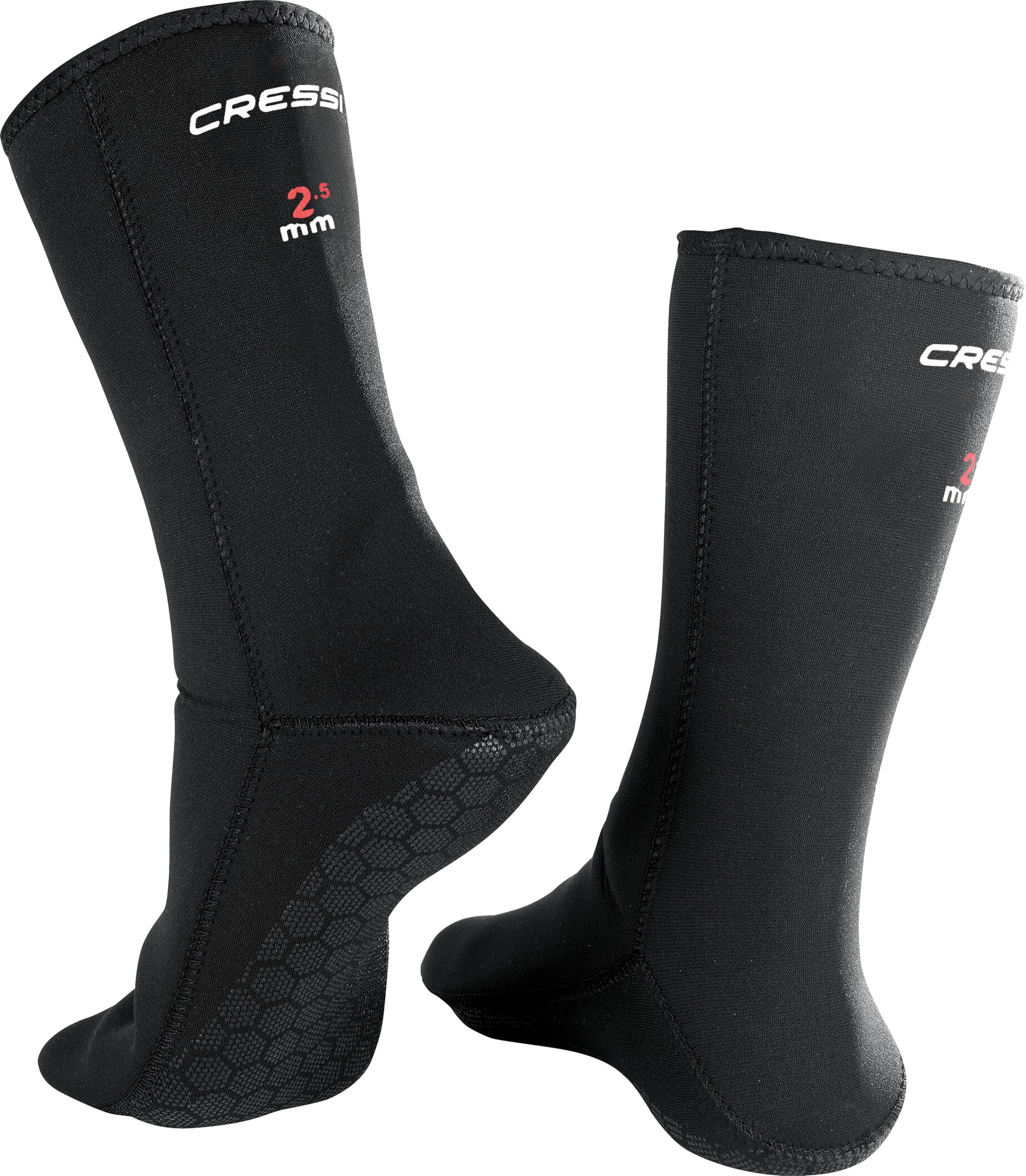 CRESSI unisex adult Black Antislip Neoprene Socks, Black, Large