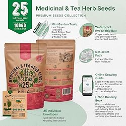 Organo Republic 25 Medicinal & Tea Herb Seeds