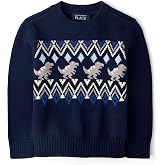 The Children's Place Baby Boys' and Toddler Long Sleeve Crew Neck Pullover Sweater