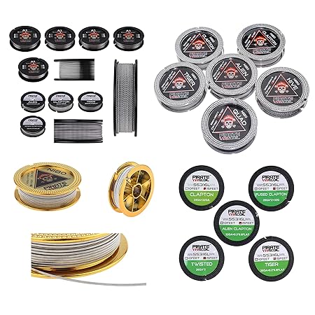 Pirate Coil Wickeldraht Drahtrollen KA1 NI80 SS316L Edelstahl Wire RDA RBA RTA (Alien V2 3,05m 3 * 28GA)