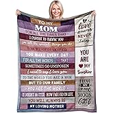 Velivn Gift for Mom, Mom Birthday Gifts, Mom Gift from Daughter Son, for Moms Birthday, Mom Gift for Christmas Mothers Day Throw Blanket 50"x60", Gifts for Moms who Have Everything
