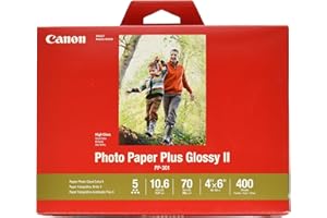 CanonInk Photo Paper Plus Glossy II 4" x 6" 400 Sheets (1432C007)