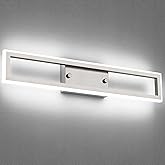ZUZITO Brushed Nickel Vanity Lights for Bathroom - Dimmable LED Bathroom Lights - Modern 24 Inch Vanity Light 6000k