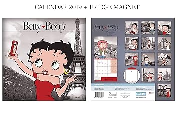 Betty BOOP - Calendario oficial 2019 + Betty BOOP imán para nevera ...