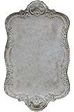 Creative Co-op DA2978 Decorative Metal Tray with Distressed Grey Finish