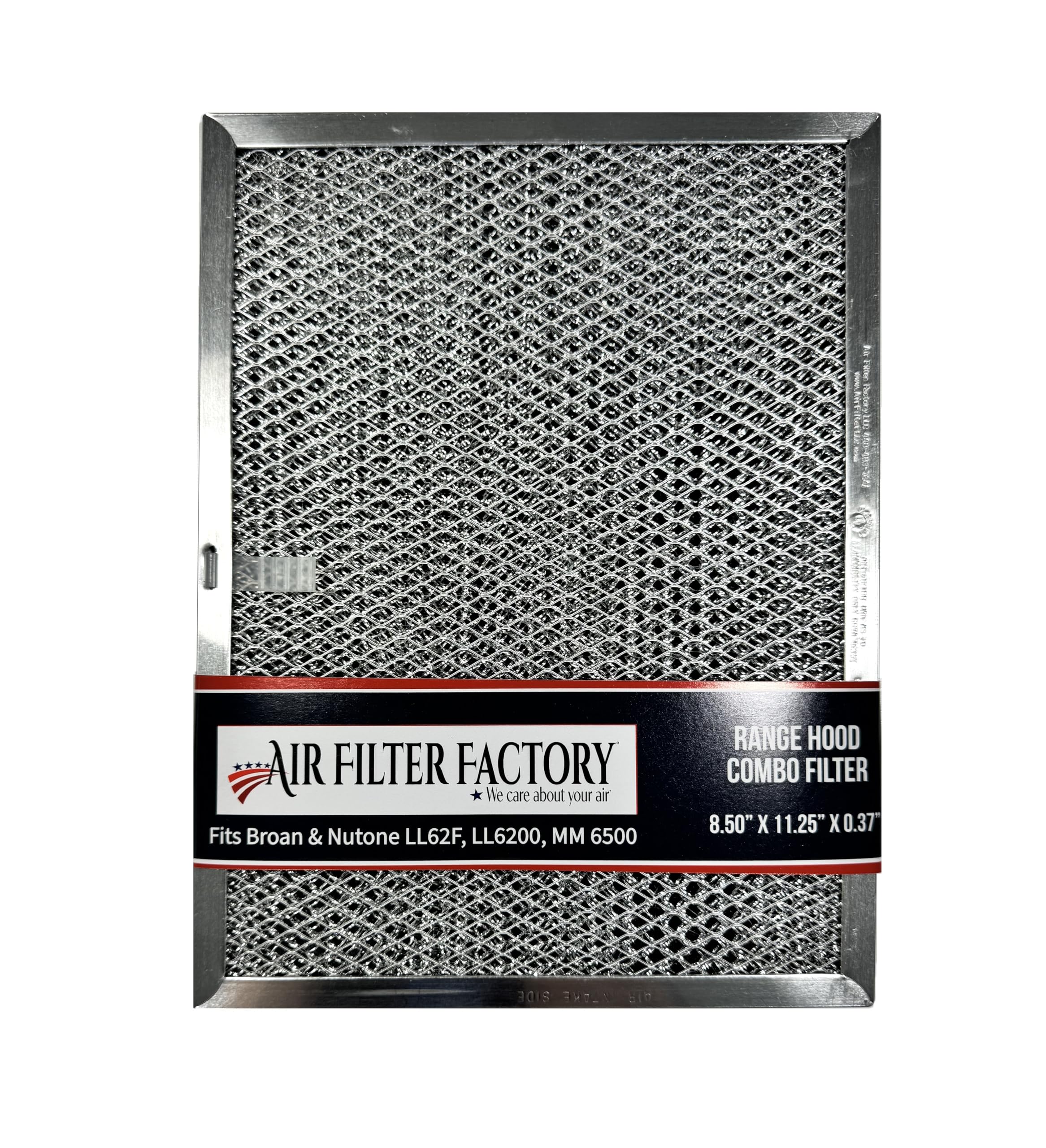 Photo 1 of Air Filter Factory LL62F, LL6200, MM 6500 Compatible For Broan Nutone Aluminum Grease Mesh Charcoal Carbon Combo Range Hood Filter