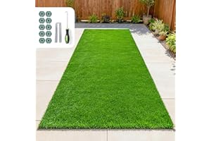 Oiyeefo Artificial Turf Indoor Outdoor - Pet Friendly Synthetic Fake Grass Rug with Drainage Holes for Patio, Balcony, Backyard Decor, Deck - Replacement Dogs Pee Pad Mat(3Ft x 10Ft)