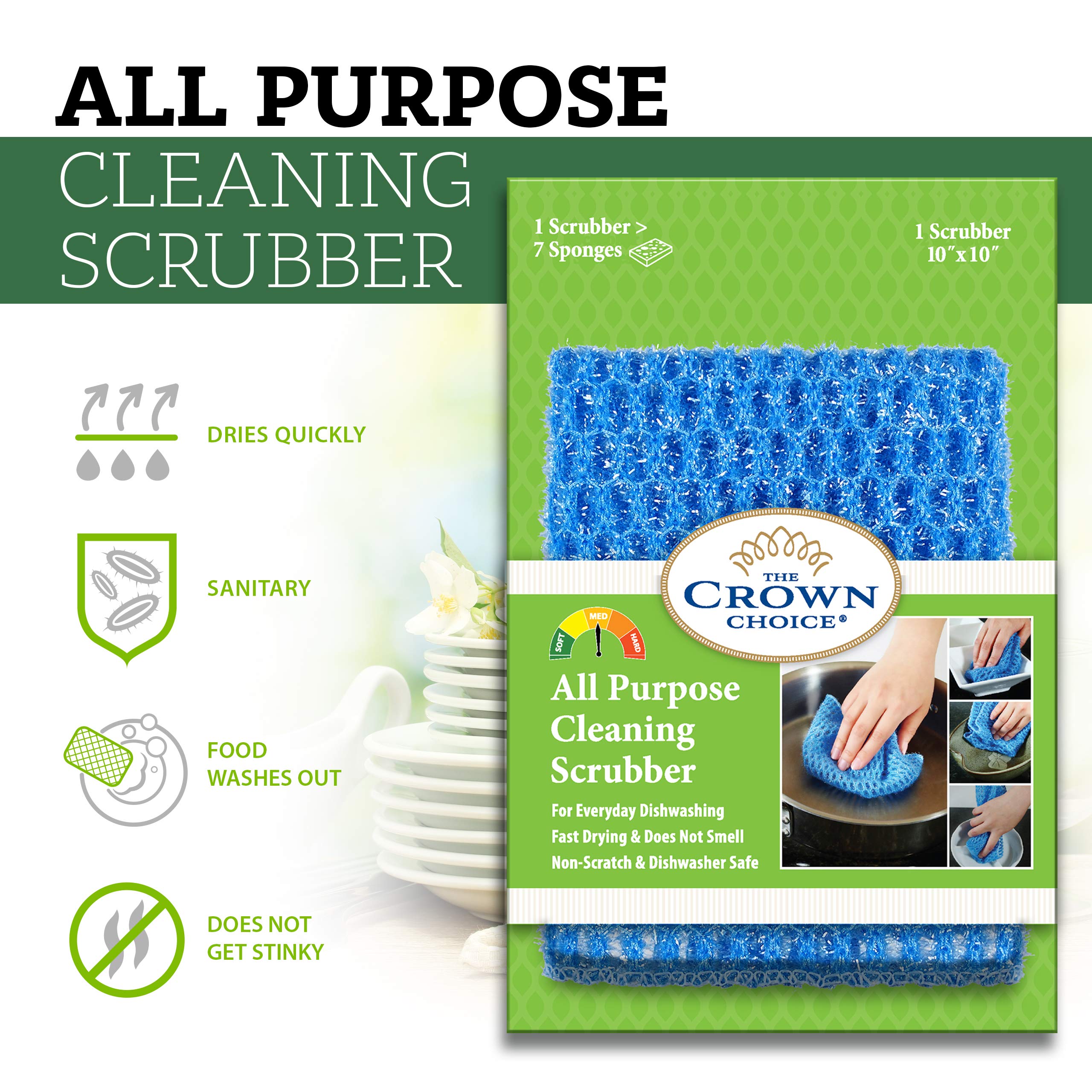 NO ODOR Dish Cloth for All Purpose Dish Washing (3PK) No Mildew Smell