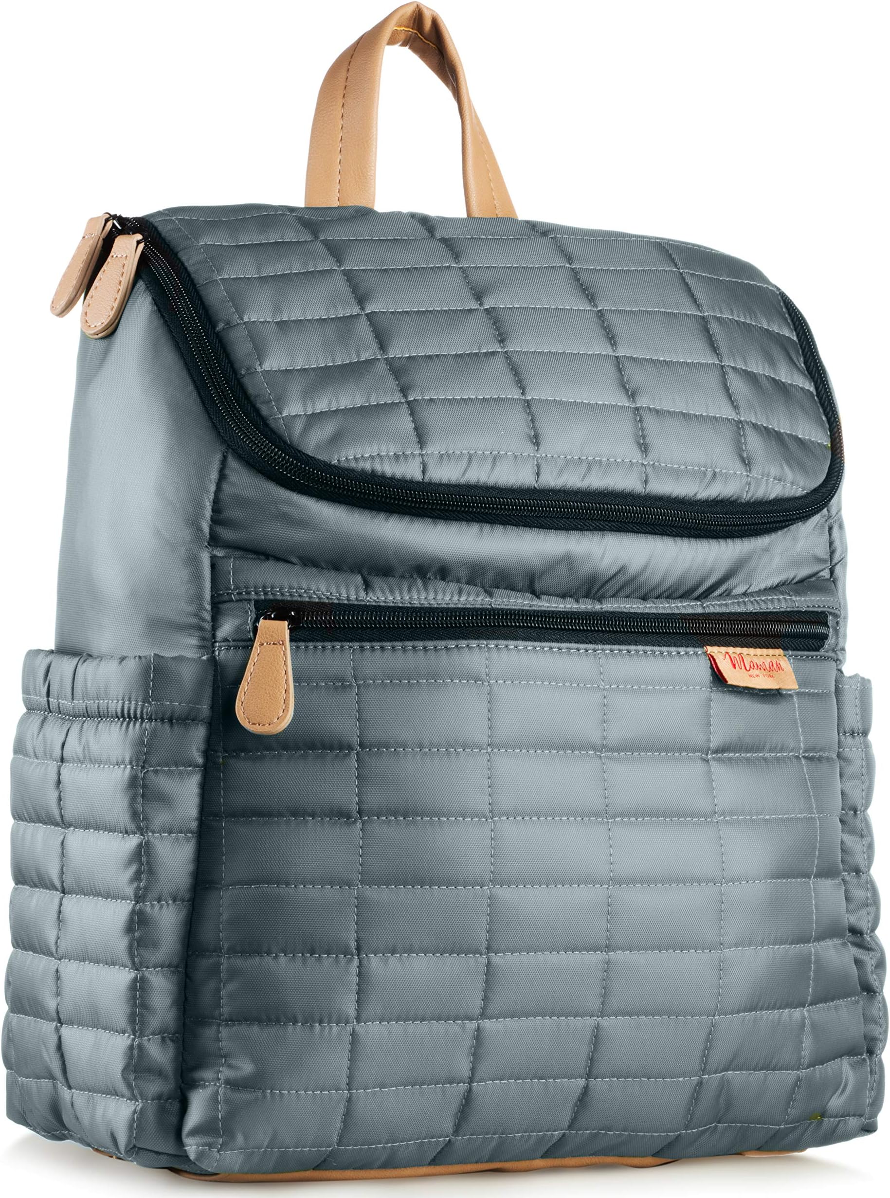 Diaper Bag Backpack with Stroller Straps. Baby Diaper Backpack For Women, Men, with Matching Changing Pad. (One Size, Dark Grey)