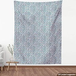 Ambesonne Japanese Fabric by The Yard, Geometric
