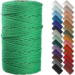 NOANTA Emerald Macrame Cord 4mm x 109yards, Colored