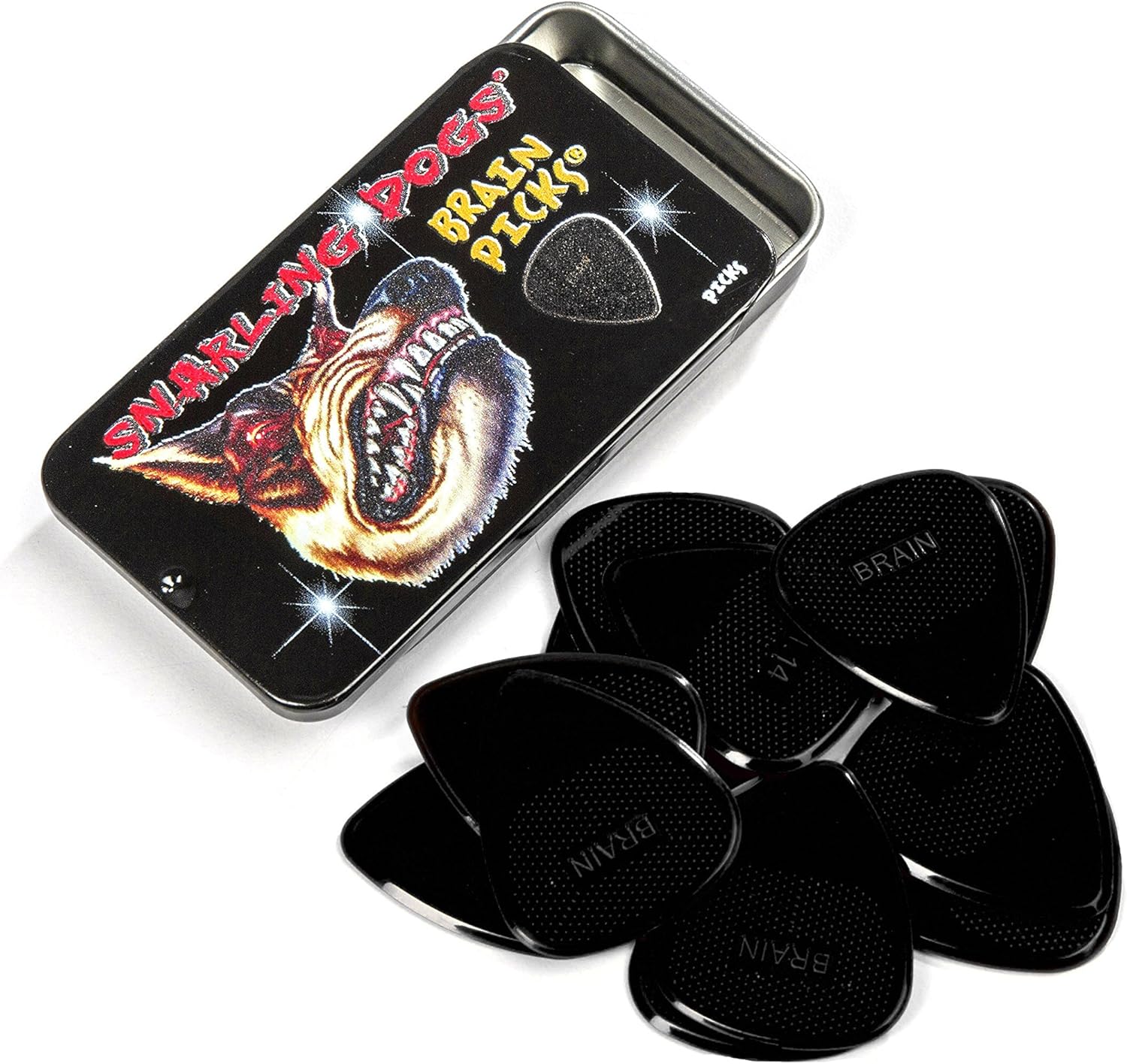 Amazon Com D Andrea Snarling Dog Brain Nylon Guitar Picks 12 Pack With Tin Box Black 0 mm Musical Instruments Amazon Com D Andrea Snarling Dog Brain Nylon Guitar Picks 12 Pack With Tin Box Black 0 mm Musical Instruments
