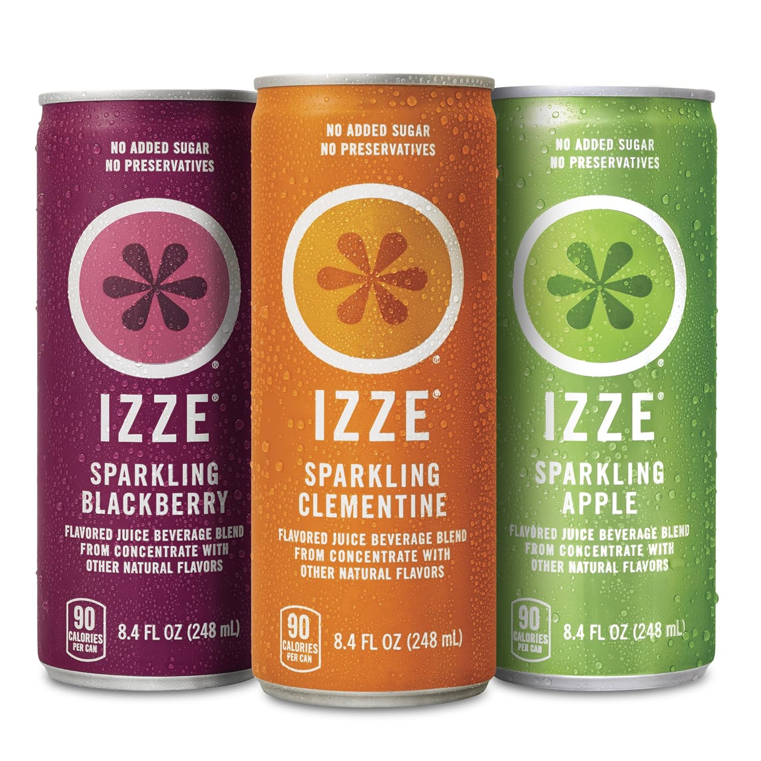 Izze Sparkling Juice, 3 Flavor Variety Pack, 8.4 Ounce (Pack of 24) eBay