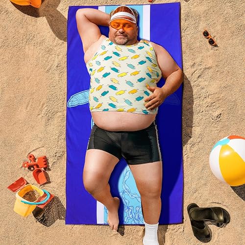 2-Pack Turtle Beach Towels – Large, Quick-Dry Microfiber, Sandproof & Lightweight For Pool, Beach, Travel (62" X 31")