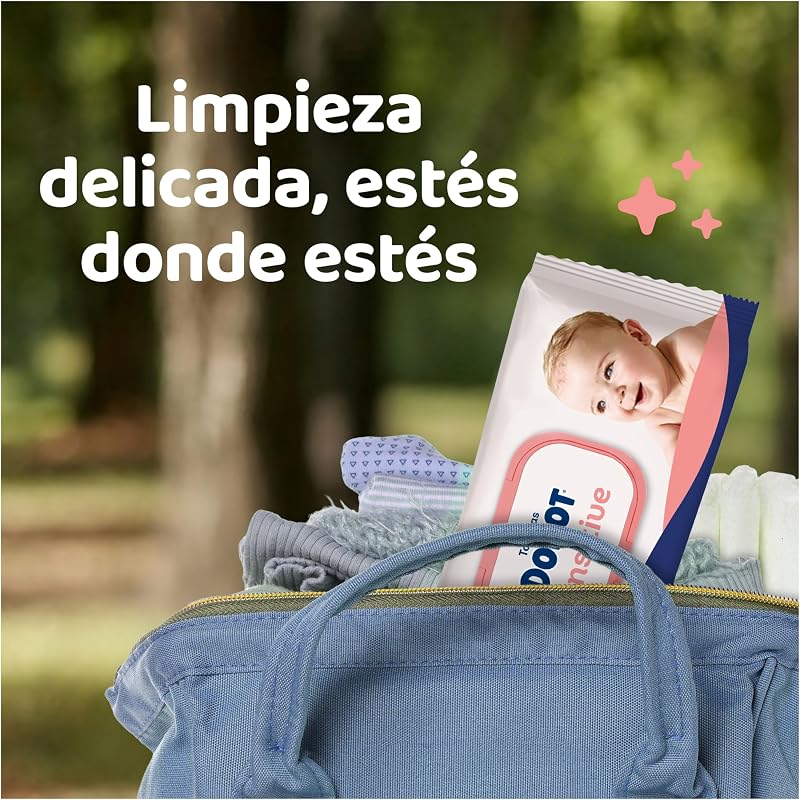 Lenços umedecidos dodot sensitive - pacote de 4 x 54 lenços umedecidos - total: 216 lenços umedecidos