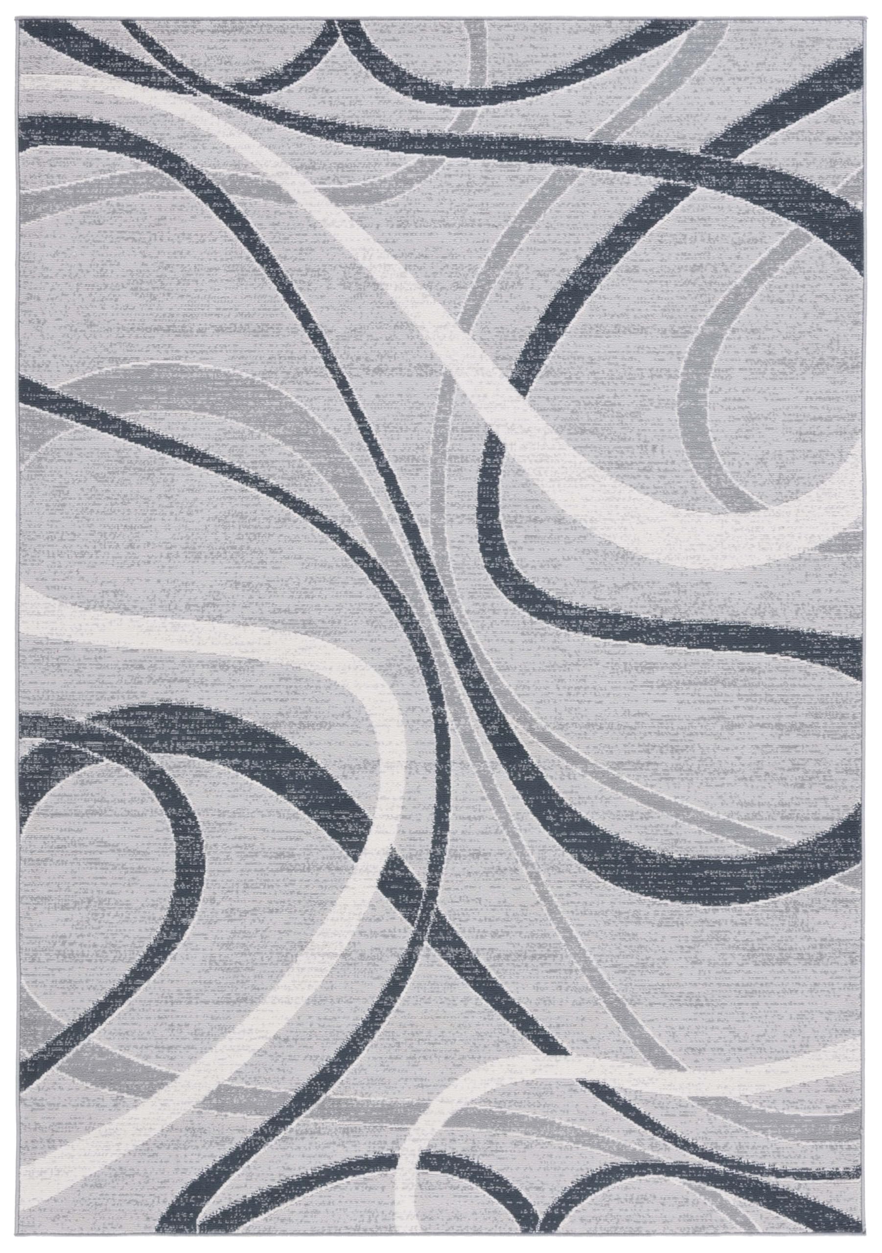 Safavieh Modern Rug for Living Room Dining Room Bedroom - Odyssey Collection Short Pile Grey and Ivory 3ft x 5ft