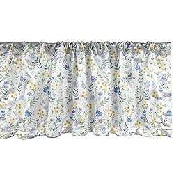 Ambesonne Tulip Window Valance, Fresh Spring Meadow