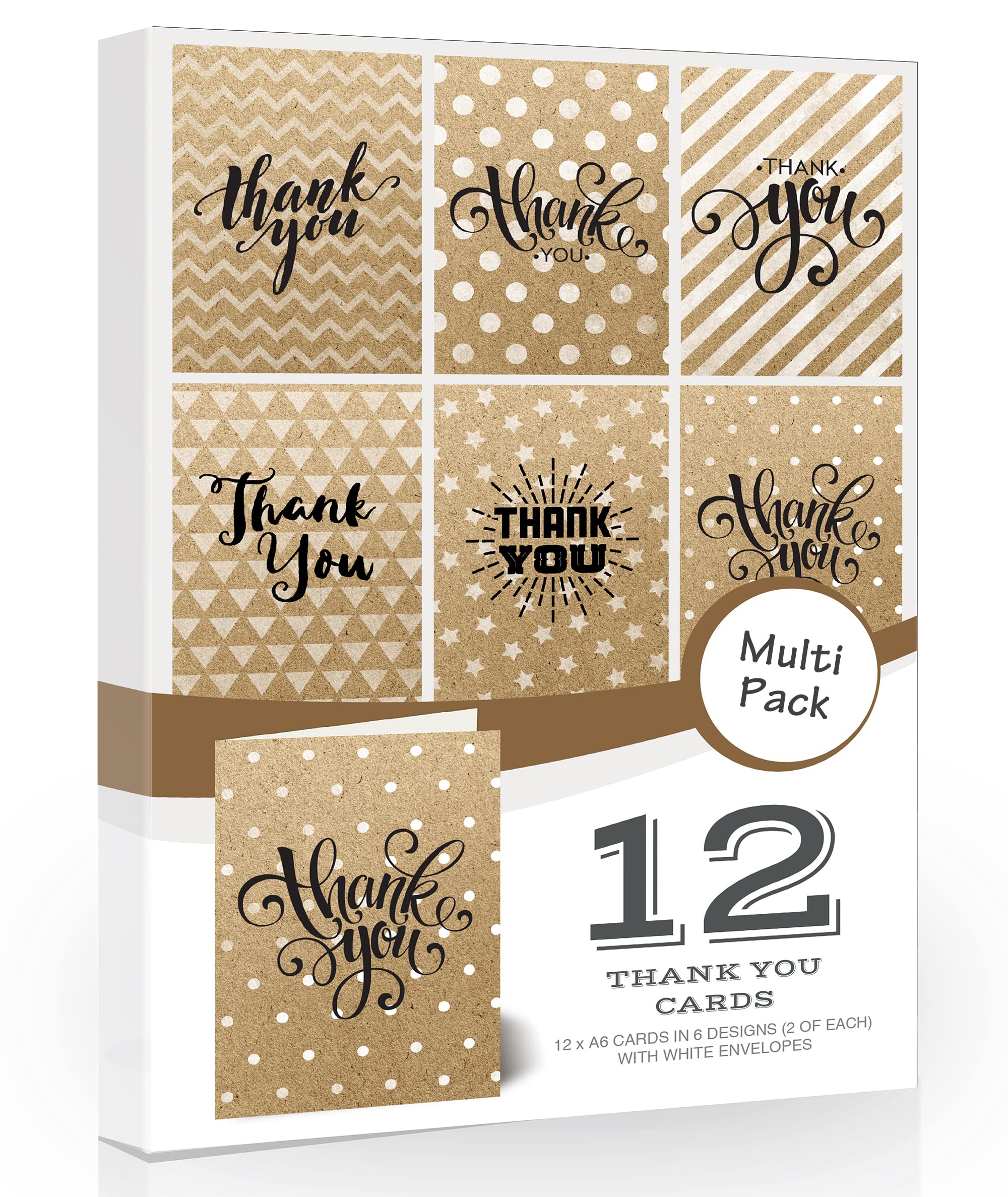Olivia Samuel 12 x Thank You Cards from Multipack set supplied with white envelopes.