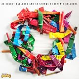 SOL 45pk Rocket Balloons Assorted Colour Flying Whistling Latex Party Toys view 3