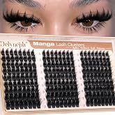 Fluffy Lash Clusters with Spikes Manga Eyelash Clusters | Spiky Cluster Eyelash Extensions Wispy Lash Extensions CD Curl Individual Lashes 10-18mm DIY by Delyneph