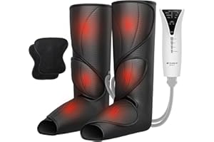 QUINEAR Leg Massager with Heat and Air Compression,Foot and Calf Massager for Circulation and Pain,Compression Boots with 3modes and 3 Intensities,Gift for Dad Mom