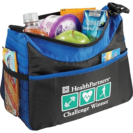 Stay Puff 6 Can Lunch Cooler/Women Men Lunch Bag Children Kids Lunch Bags Insulation Bags For Outdoor Travel/Lunch Box Bag Insulated Cooler Tote Bag/Fashion Insulated Thermal Cooler Striped Lunch Bag Travel Bag Picnic Carry Tote Cases