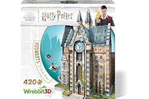 WREBBIT 3D Wrebbit3D Harry Potter Hogwarts Clock Tower 3D Puzzle for Teens and Adults | 420 Real Jigsaw Puzzle Pieces | Not Just an Ordinary Model Kit for Adults for Harry Potter Fans