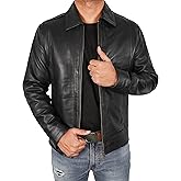 III-Fashions Mens Leather Jacket - Real Lambskin Classic Vintage Style Leather Jackets For Men Brown Leather Jacket for Mens