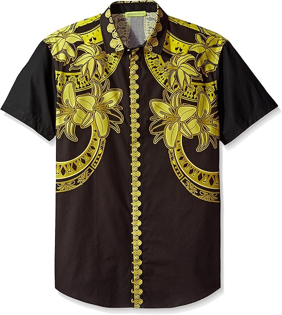 camisa versace manga corta