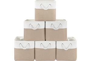 Patvingot 11×11×11 Cube Storage Bins, Foldable Fabric Storage Basket,Organizers for Shelves with Handles for Organizing Home,