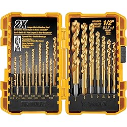 DEWALT Titanium Nitride Coated Drill Bit Set, Pilot