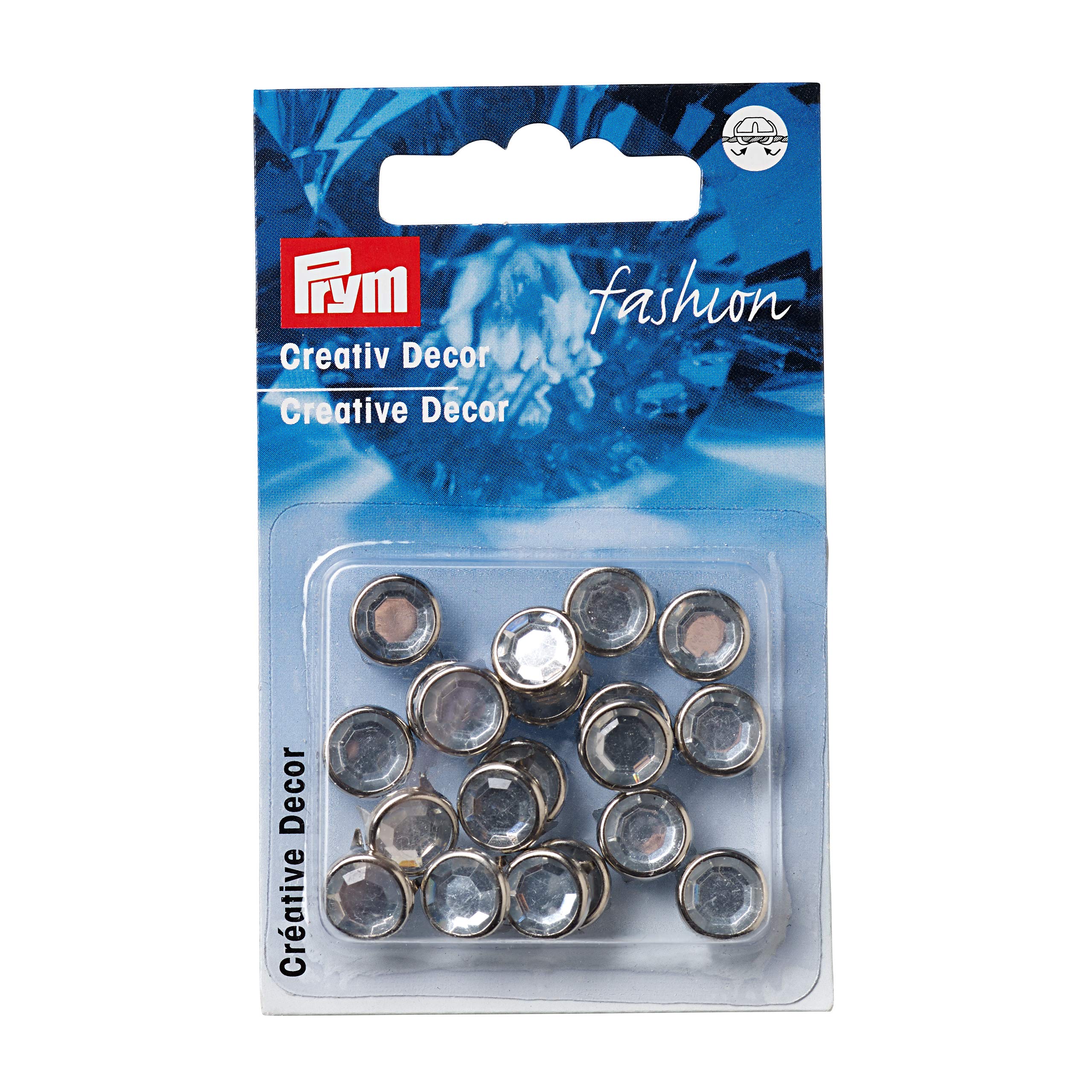 Prym 403631 Creative Decor Round Pinning 9 mm Silver col, One Size