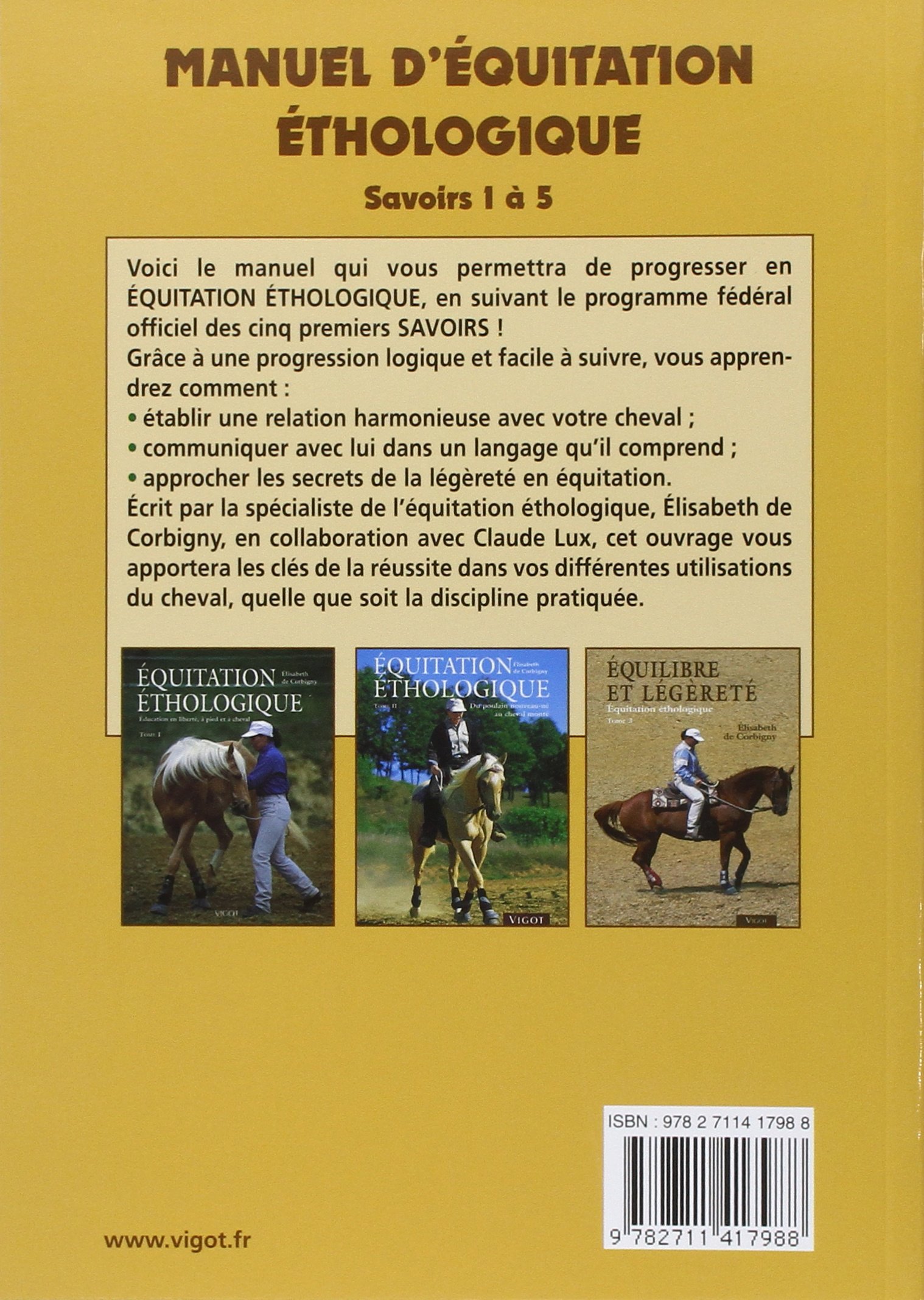Manuel D Equitation Ethologique De Corbigny Elisabeth 9782711417988 Books Amazon Ca