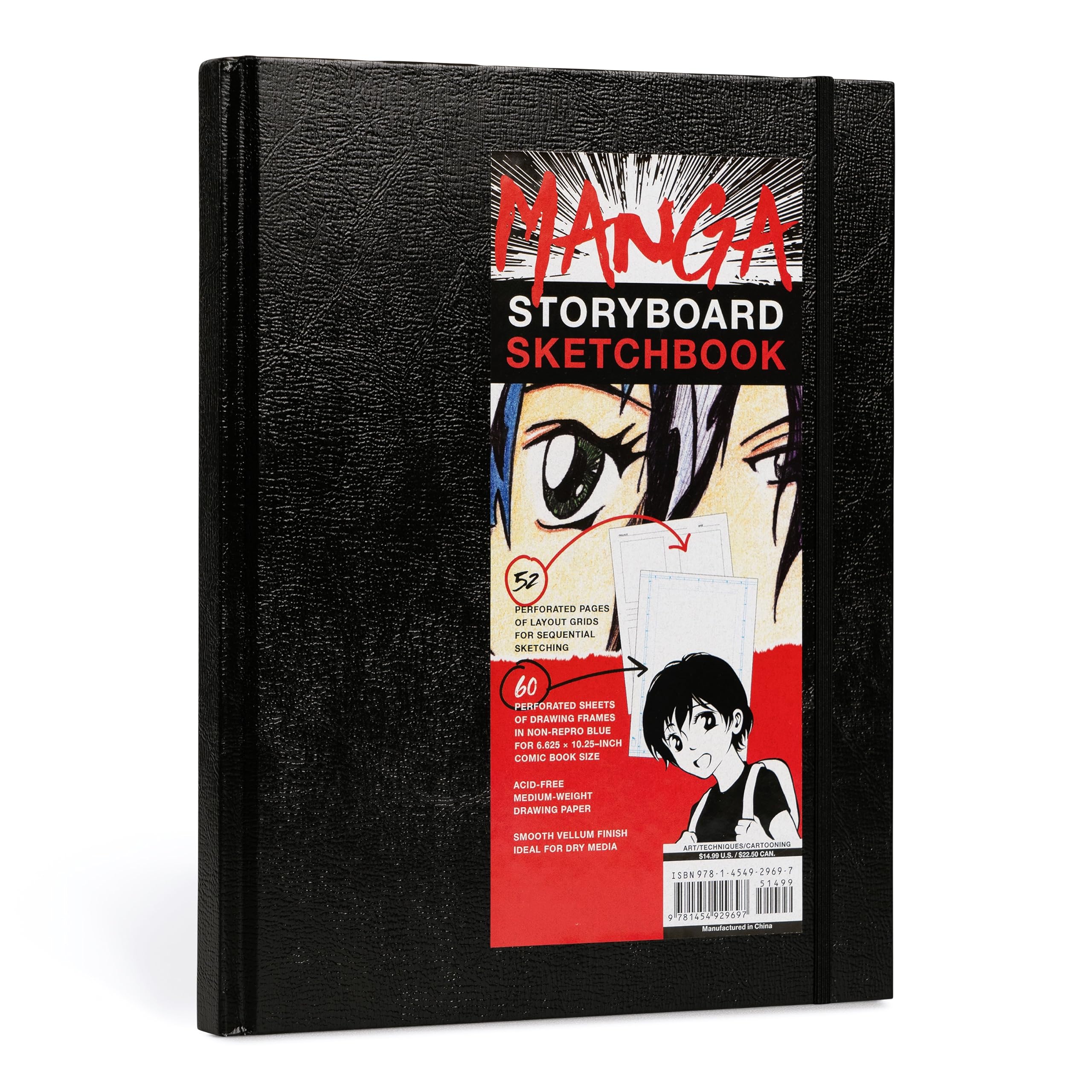 Manga Storyboard Sketchbook: A Comic Book Sketchbook with Storyboard Layout Grids, Acid-Free Medium-Weight Drawing Comic Book Paper