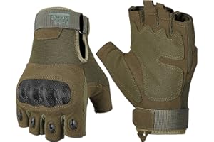 kemimoto Fingerless Motorcycle Gloves for Men, Summer Tactical Gloves for Work Sports, Exercise Gloves, Fingerless Cycling Gl