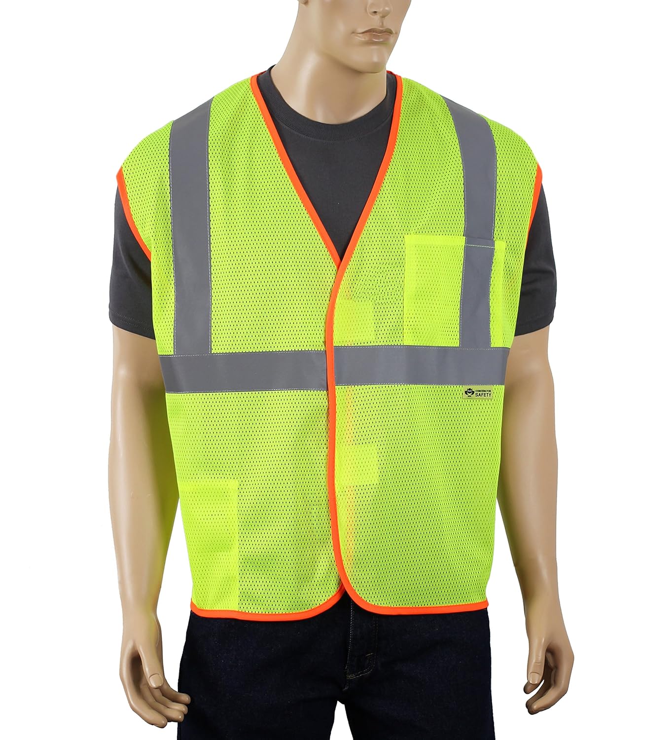 Safety & Security 2XL 2W Safety Depot Mesh Safety Vest with Velcro and