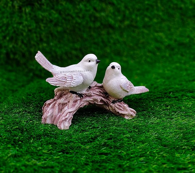 Buy KRISHNAGALLERY1 Resin Love Birds Statue, 5 Inch, 2 Pieces Online at
