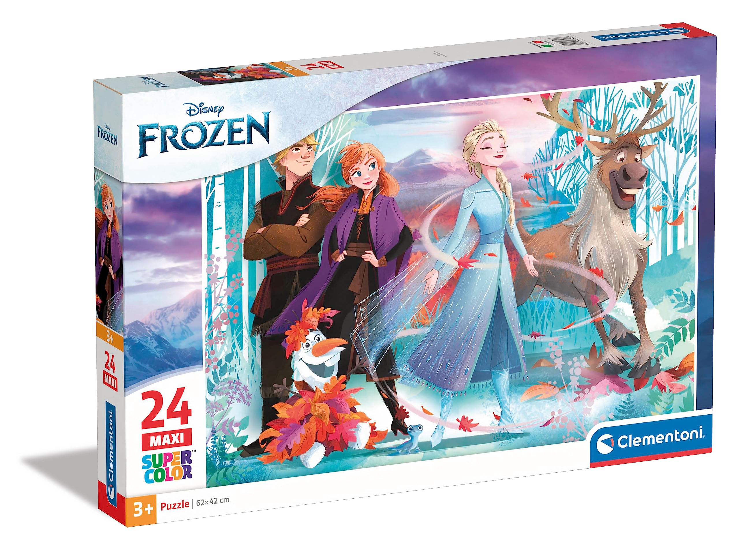 Clementoni - 28513 - Supercolor Puzzle - Disney Frozen 2-24 maxi pieces - Made in Italy - jigsaw puzzle children age 3