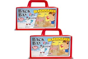 Back Bay Play Snow Block Maker - 2 Pack Snow Mold Igloo Maker & Snow Fort Building Kit for Kids - Brick Mold & Create a Castle Kit (Red)