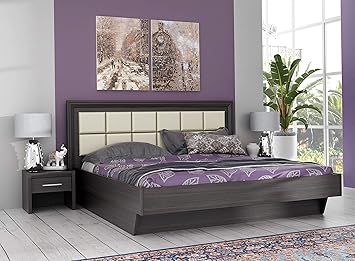 Zuari Valencia King Hydraulic Half Lift On Storage Bed (Saxon Oak - PLB)