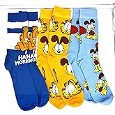 Hyp Garfield 3 pack Unisex Dress Crew Socks. 3 pair – Garfield the Cat & Odie- Men’s Shoe Size 6-12
